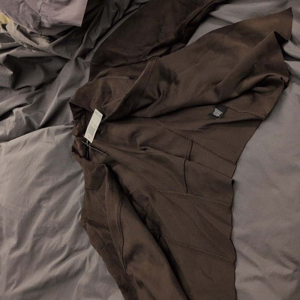 Brown Suede Cardigan Size XL - Picture 11 of 12